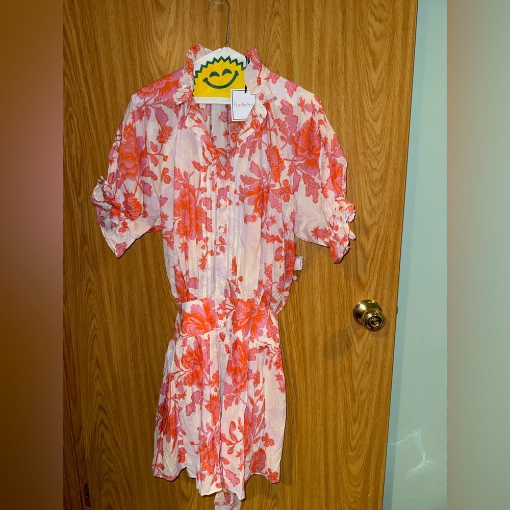 Floral Pink and Red Dress